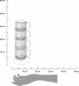 Secret de Gourmet Ceramiczne kubki BIAŁE 4x BIAŁY KUBEK Nowoczesny 3