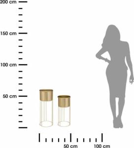 Atmosphera Dekoracyjne metalowe kwietniki Na rośliny kwiaty 3