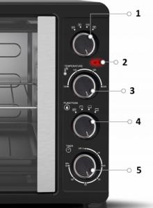 Mini piekarnik TurboTronic Duży piekarnik elektryczny TurboTronic 45L rożen termoobieg 2000W 3