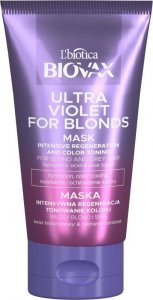 L'BIOTICA_Biovax Ultra Violet For Blonds Mask intensywnie regenerująca maska tonująca do włosów blond i siwych 150ml 1