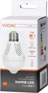 Orno NAMIB LED PIR 7W A60, żarówka z PIR 7W, 600lm, 4000K,SW/R-3 2
