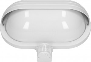 Kinkiet Orno MUSAM, oprawa ogrodowa z czujnikiem ruchu 180st, 1x60W, E27, IP44, z przesłoną, plastik, biała Symbol: LF-1/W EAN: 590825,LF-1/W 4