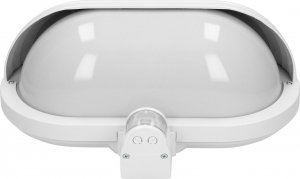 Kinkiet Orno MUSAM, oprawa ogrodowa z czujnikiem ruchu 180st, 1x60W, E27, IP44, z przesłoną, plastik, biała Symbol: LF-1/W EAN: 590825,LF-1/W 5