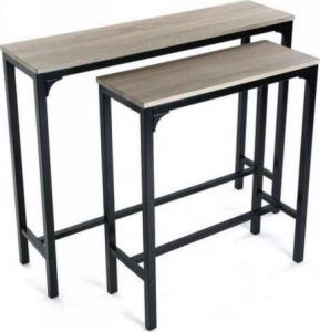 Versa Zestaw 2 stołów Versa Metal (25 x 80 x 95 cm) (63 x 25 x75 cm) 1