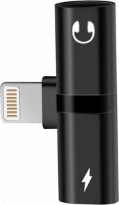 Adapter USB Retoo Lightning - Lightning x2 Czarny  (E384) 1