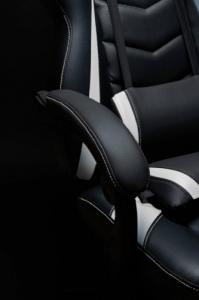 Fotel Katana Clan Takeda czarno-biały 3