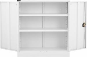 FROMM&STARCK Szafka metalowa biurowa na dokumenty akta z zamkiem na klucz 2-półkowa BIAŁA Szafka metalowa biurowa na dokumenty akta z zamkiem na klucz 2-półkowa BIAŁA 5