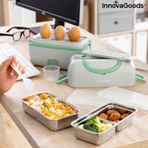 InnovaGoods Elektryczny Pojemnik na Lunch z Zaworem Parowym 3 w 1 z Przepisami Beneam InnovaGoods 1