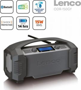 Radio budowlane Lenco Lenco ODR-150GY - radio DAB+/FM z Bluetooth w pancernej wytrzymałej i wodoodpornej  obudowie 1