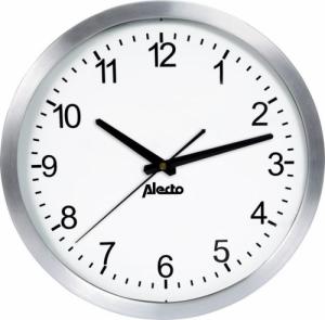 Alecto Duży analogowy zegar ścienny, aluminium z mechanizmem kwarcowym Alecto AK-10 1