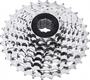 Microshift Kaseta MICROSHIFT MEZZO/R8, 8.rzędowa, Stalowa, Kompatybilna z Shimano, 11-13-15-18-21-24-28-32, Nikiel (NEW) 2