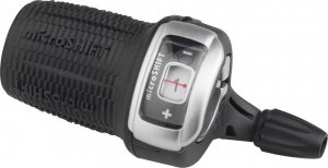 Microshift Manetka MICROSHIFT, Lewa, 3.rzędowa, Kompatybilna z Shimano, Twist Shifter, Optyczny Wskaźnik Przełożeń (NEW) 2