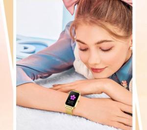 Smartwatch Rubicon RNCE86 Złoty + różowy pasek 8