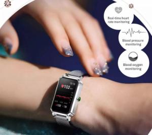 Smartwatch Rubicon RNCE86 Srebrny + różowy pasek 9