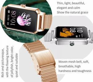 Smartwatch Rubicon RNCE86 Różowo złoty + różowy pasek 11