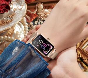 Smartwatch Rubicon RNCE86 Różowo złoty + różowy pasek 8