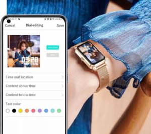 Smartwatch Rubicon RNCE86 Różowo złoty + różowy pasek 9