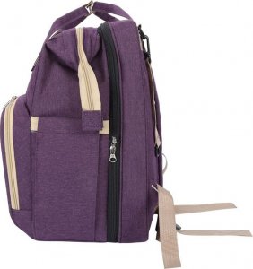 OEM Duży wielofunkcyjny plecak / torba dla mamy z funkcją spania fioletowy 7