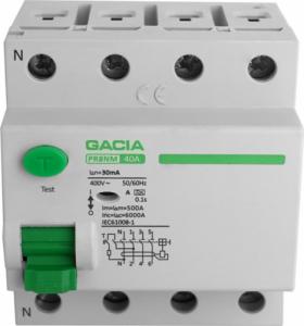 GACIA Wyłącznik różnicowoprądowy 40A 30mA 4P Typ A GACIA 2