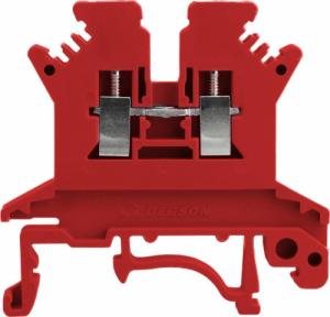 Degson Złączka szynowa przelotowa czerwona śrubowa 1,5mm2 1P VDE UL 7310 2