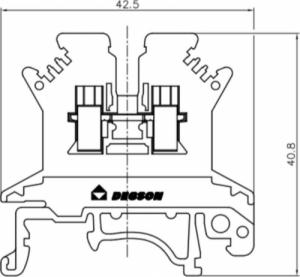 Degson Złączka szynowa przelotowa czerwona śrubowa 1,5mm2 1P VDE UL 7310 4