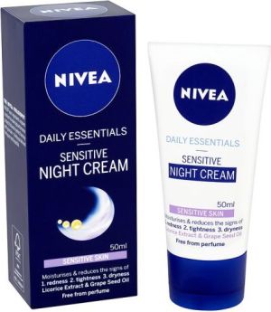 Nivea Daily Essentials Sensitive Night Cream Krem do twarzy na noc 50ml 1