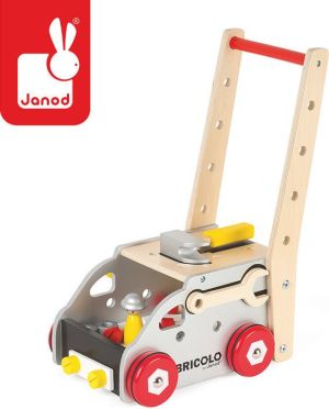 Janod Ciężarówka do pchania magnetyczna z narzędziami Bricolo, Janod - J06487 1