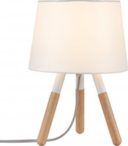 Lampa stołowa Paulmann Neordic Berit Lampa stołowa max. 1x20W E27 230V Biały/Drewno Tkanina/Drewno/Metal   1
