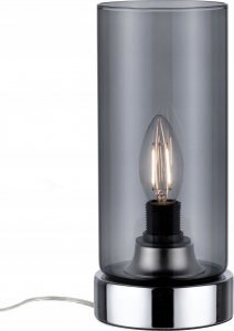 Lampa stołowa Paulmann Lampa stołowa Pinja max. 1x20W E14 Chrom / Szkło przydymione Metal / Szkło 230V 1