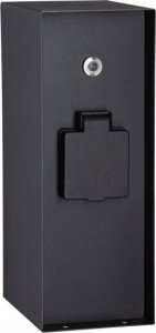 Paulmann Outdoor kolumna z gniazdami czujnik zmierzchu IP44 230V Stal szlachetna Antracyt 2