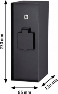 Paulmann Outdoor kolumna z gniazdami czujnik zmierzchu IP44 230V Stal szlachetna Antracyt 5
