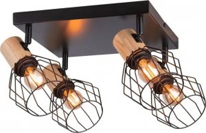 Lampa sufitowa Paulmann Lampa sufitowaLanka max. 4x20W E14 230V  czarny/drewno 1