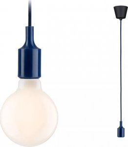 Lampa wisząca Paulmann Lampa wisząca Neordic Ketil  max1x60W E27 ciemno-niebieski 230V tkanina/silikon 1