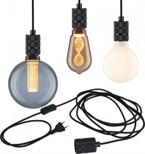 Lampa wisząca Paulmann Lampa wisząca z wyłącznikiem Neordic Tilla max.20W E27 grafitowo-czarny 230V 1