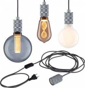 Lampa wisząca Paulmann Lampa wisząca z wyłącznikiem Neordic Tilla max.20W E27 szary-aluminium 230V 1