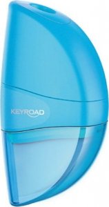 Keyroad Temperówka KEYROAD Orange, plastikowa, pojedyncza, z gumką, blister, mix kolorów 3