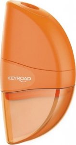Keyroad Temperówka KEYROAD Orange, plastikowa, pojedyncza, z gumką, blister, mix kolorów 4