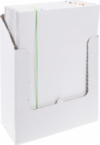 Office Products Teczka z gumką OFFICE PRODUCTS, karton, A4, 300gsm, 3-skrz., gumka mix kolorów, biała 2