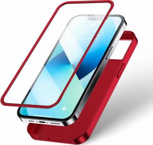 Joyroom Joyroom 360 Full Case etui pokrowiec do iPhone 13 obudowa na tył i przód + szkło hartowane czerwony (JR-BP927 red) 4