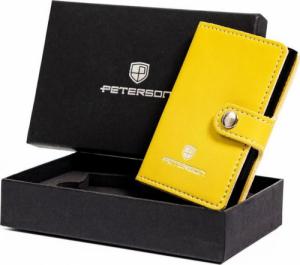 Peterson Skórzane etui z podajnikiem na karty i wizytówki - Peterson 1