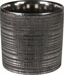 Uniglob Osłonka na doniczkę ceramiczna czarna 13,5 cm 1