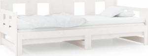 vidaXL vidaXL Łóżko rozsuwane, białe, lite drewno sosnowe, 2x(90x190) cm 2