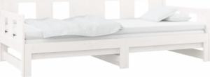 vidaXL vidaXL Łóżko rozsuwane, białe, lite drewno sosnowe, 2x(90x190) cm 3