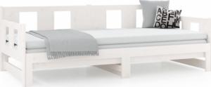 vidaXL vidaXL Łóżko rozsuwane, białe, lite drewno sosnowe, 2x(90x190) cm 5