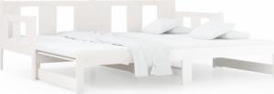 vidaXL vidaXL Łóżko rozsuwane, białe, lite drewno sosnowe, 2x(90x190) cm 6