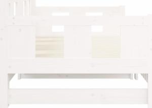 vidaXL vidaXL Łóżko rozsuwane, białe, lite drewno sosnowe, 2x(90x190) cm 8