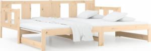 vidaXL vidaXL Łóżko rozsuwane, lite drewno sosnowe, 2x(90x200) cm 6