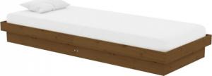 vidaXL vidaXL Rama łóżka, miodowy brąz, lite drewno, 75x190 cm, pojedyncza 3