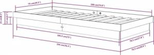 vidaXL vidaXL Rama łóżka, szara, lite drewno, 75x190 cm, pojedyncza 10