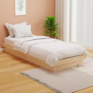 vidaXL vidaXL Rama łóżka, lite drewno, 75x190 cm, pojedyncza 1